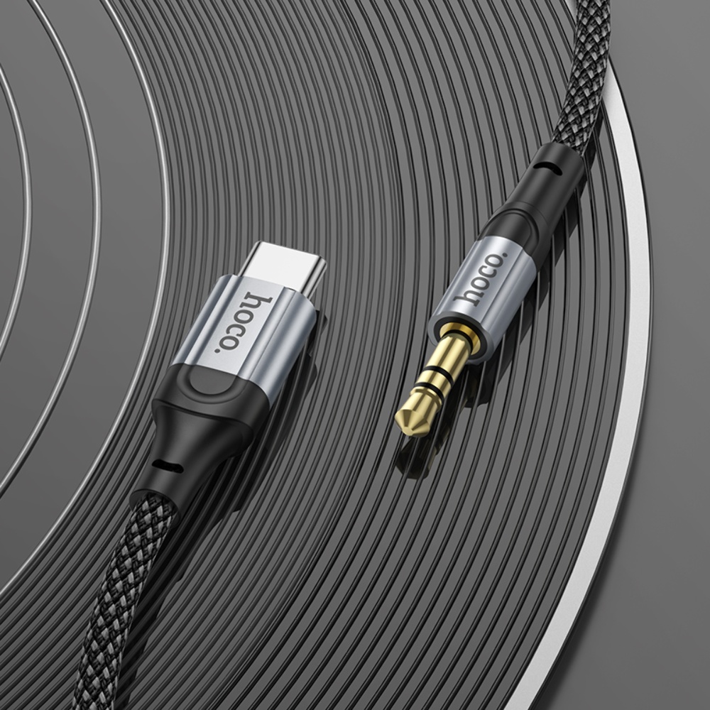 AUX кабель Hoco UPA26 Type-C to Jack 3.5 1m черный