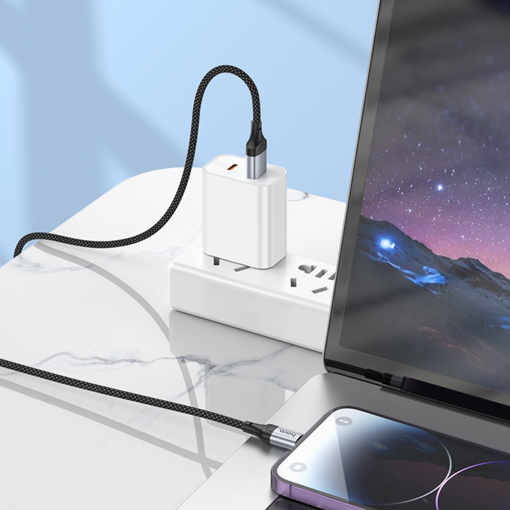 Кабель Hoco X102 USB to Lightning 1m black