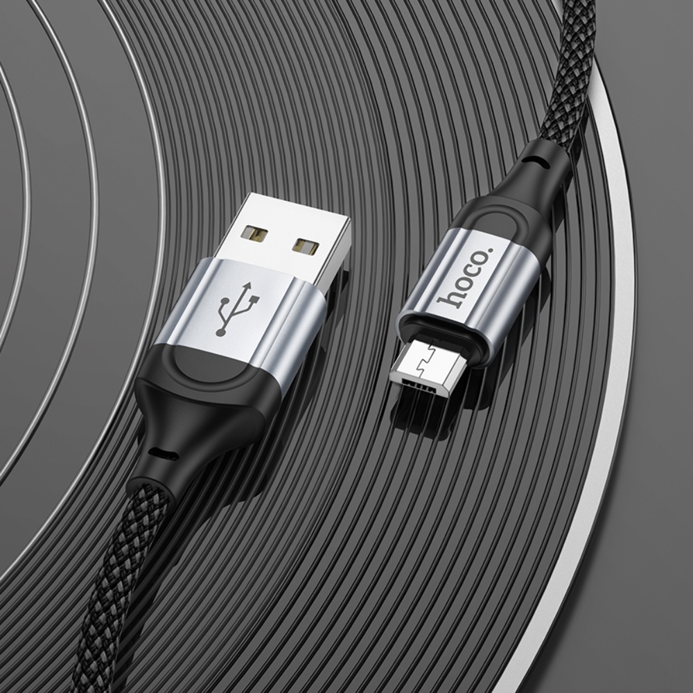 Кабель Hoco X102 USB to MicroUSB 1m black