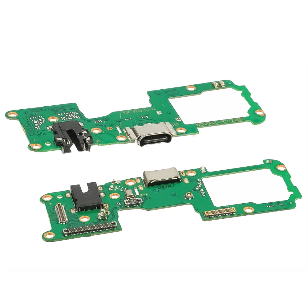 Разъём зарядки для Oppo Reno 4 Lite/ 5 Lite/ A93 на плате с микрофоном и компонентами