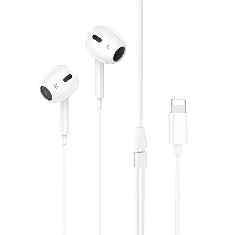 Наушники вкладыши Hoco M111 Max Lightning white