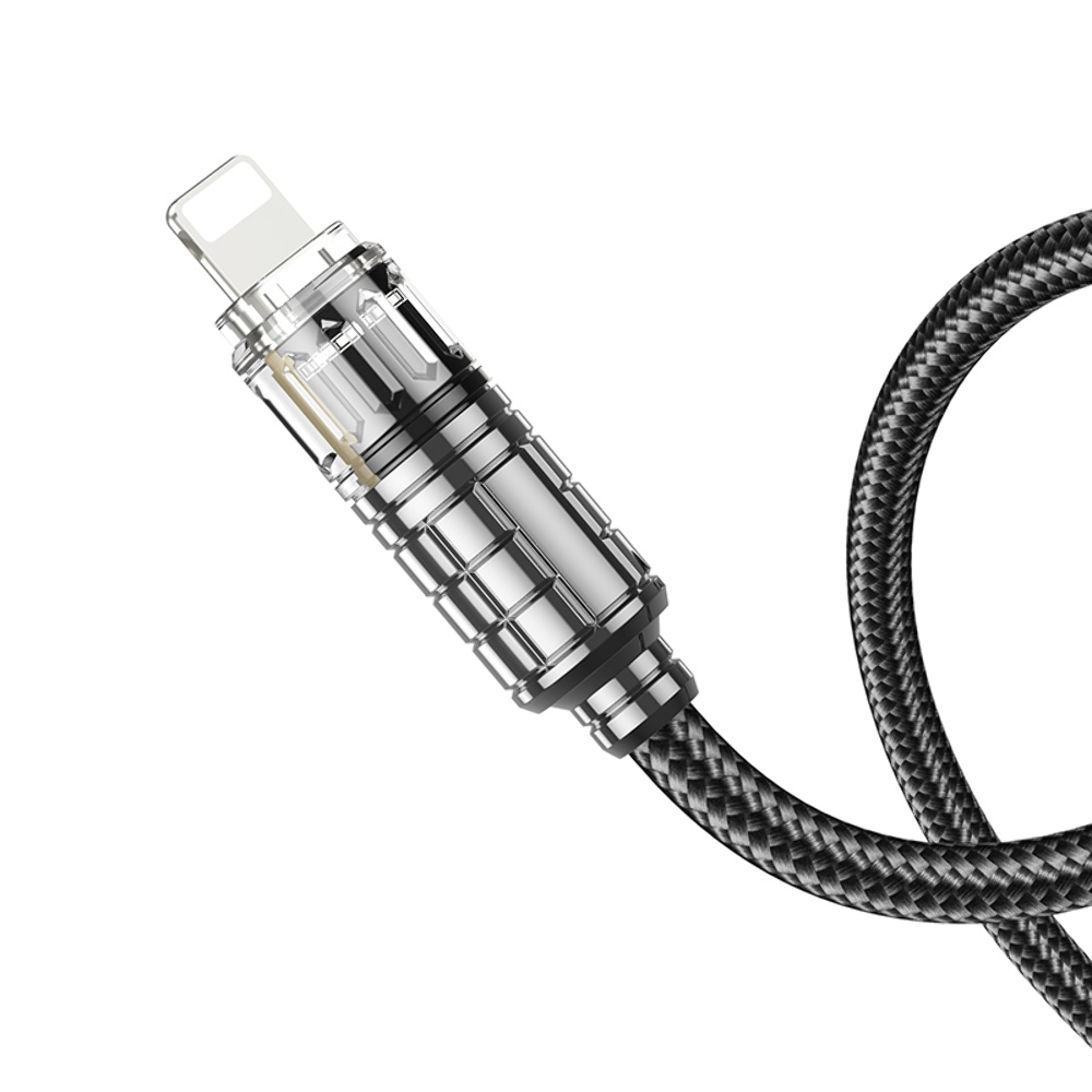 Кабель Hoco U122 с индикатором Type-C to Lightning PD 27W 1.2m black