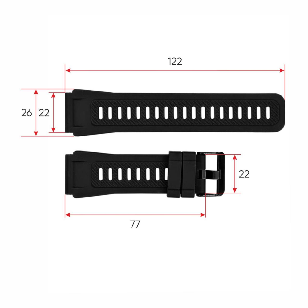 Ремінець для смарт годинника K22 Black