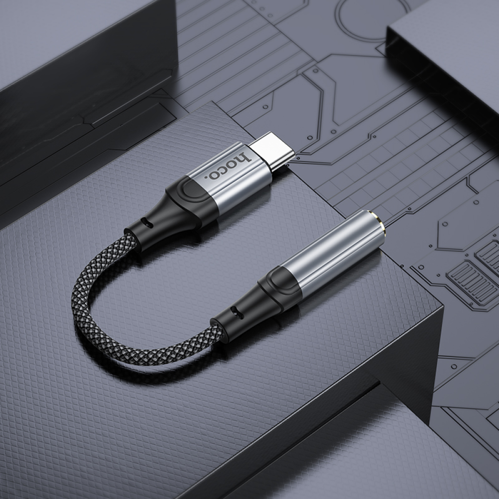 Адаптер переходник Hoco LS36 Type-C to Jack 3.5 (F) черный