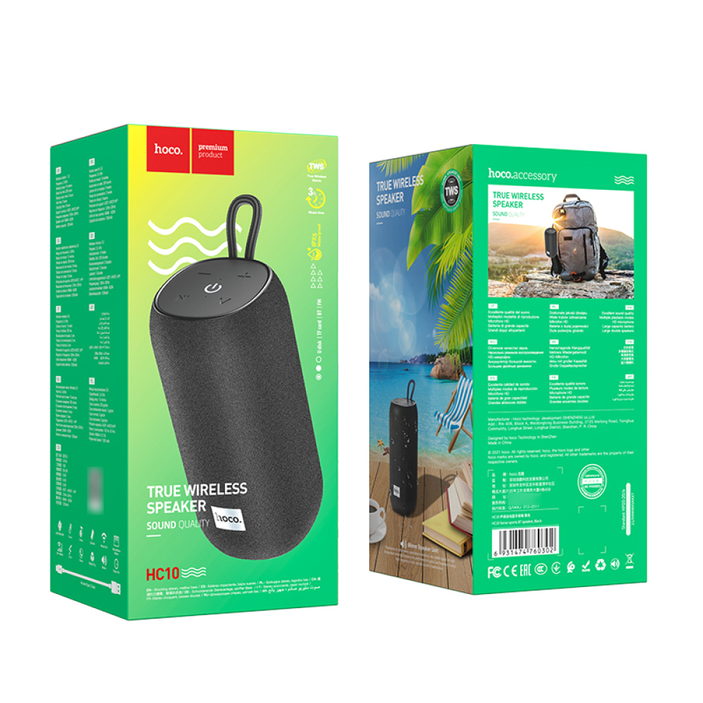 Портативная Bluetooth колонка Hoco HC10 TWS black