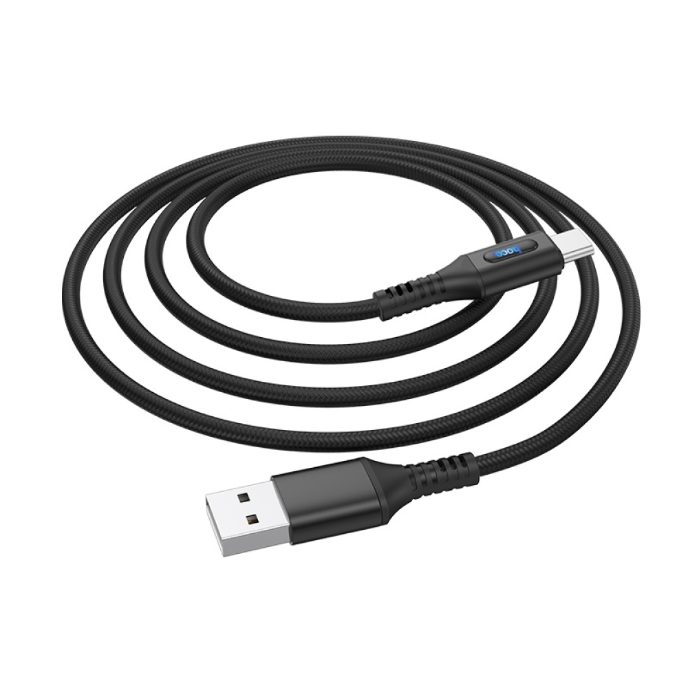 Кабель Hoco U79 с индикатором USB to Type-C 1.2m black
