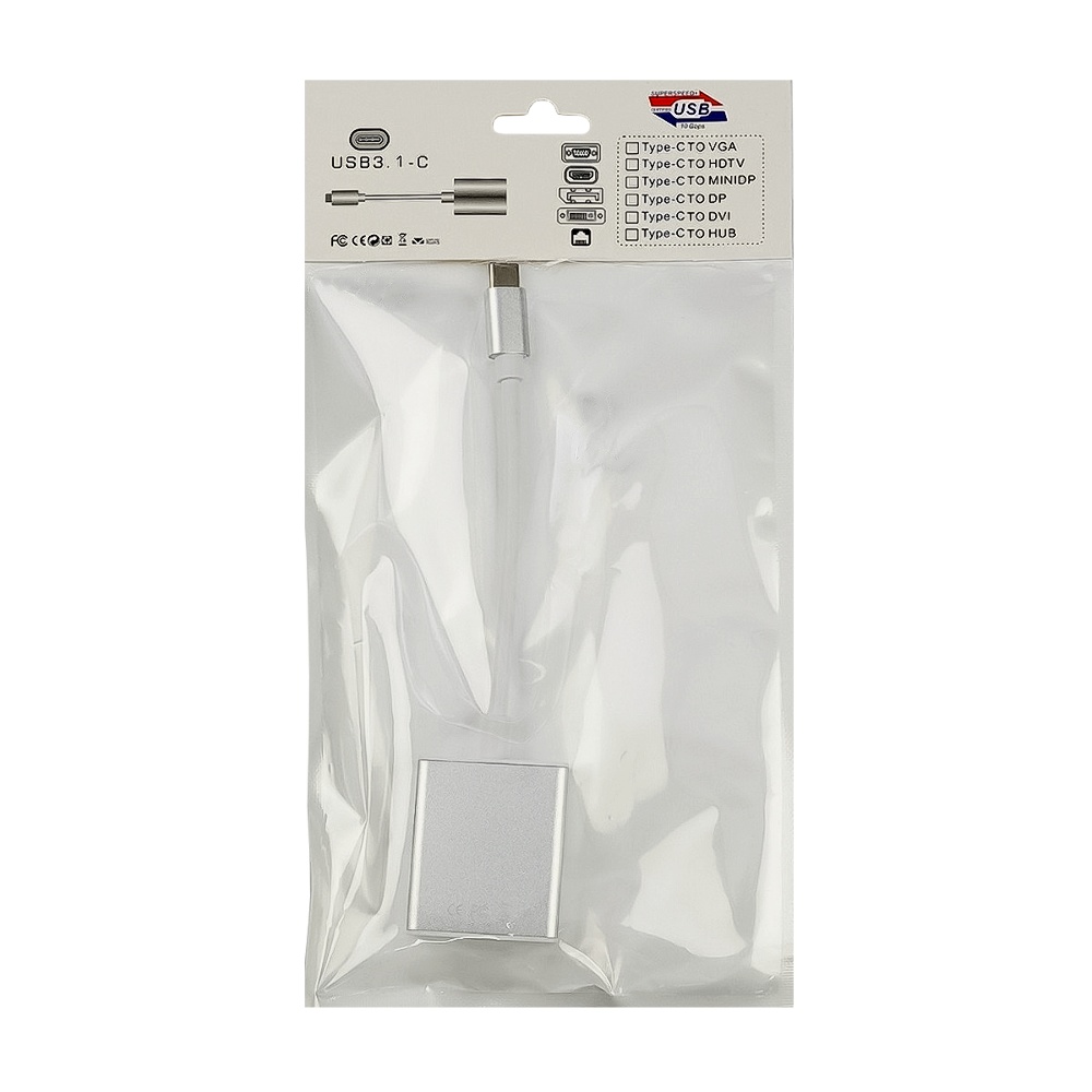 Адаптер переходник Type-C - HDMI белый