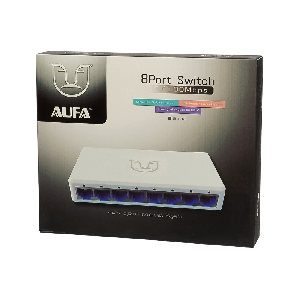 Коммутатор Alfa S108 switch 10/100Mbps 8 портов white