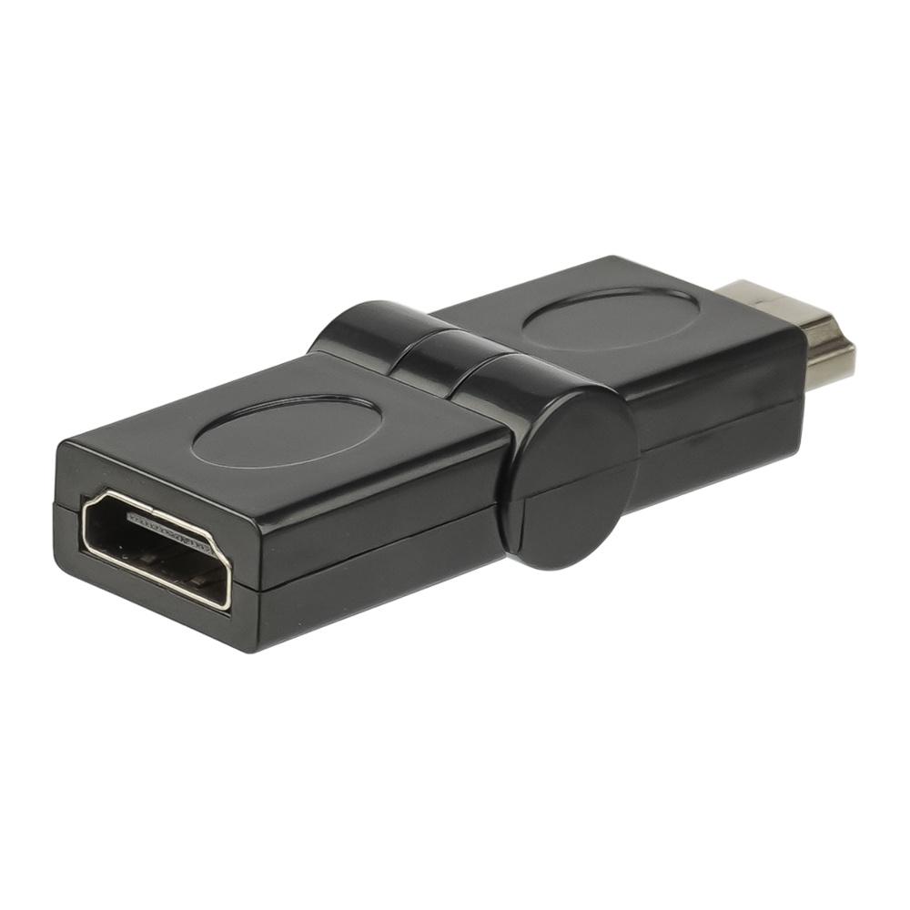 Переходник HDMI to HDMI поворотный 180 черный