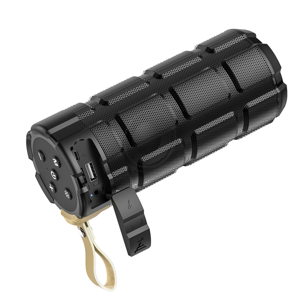 Портативная Bluetooth колонка Hoco HC7 TWS с LED подсветкой black