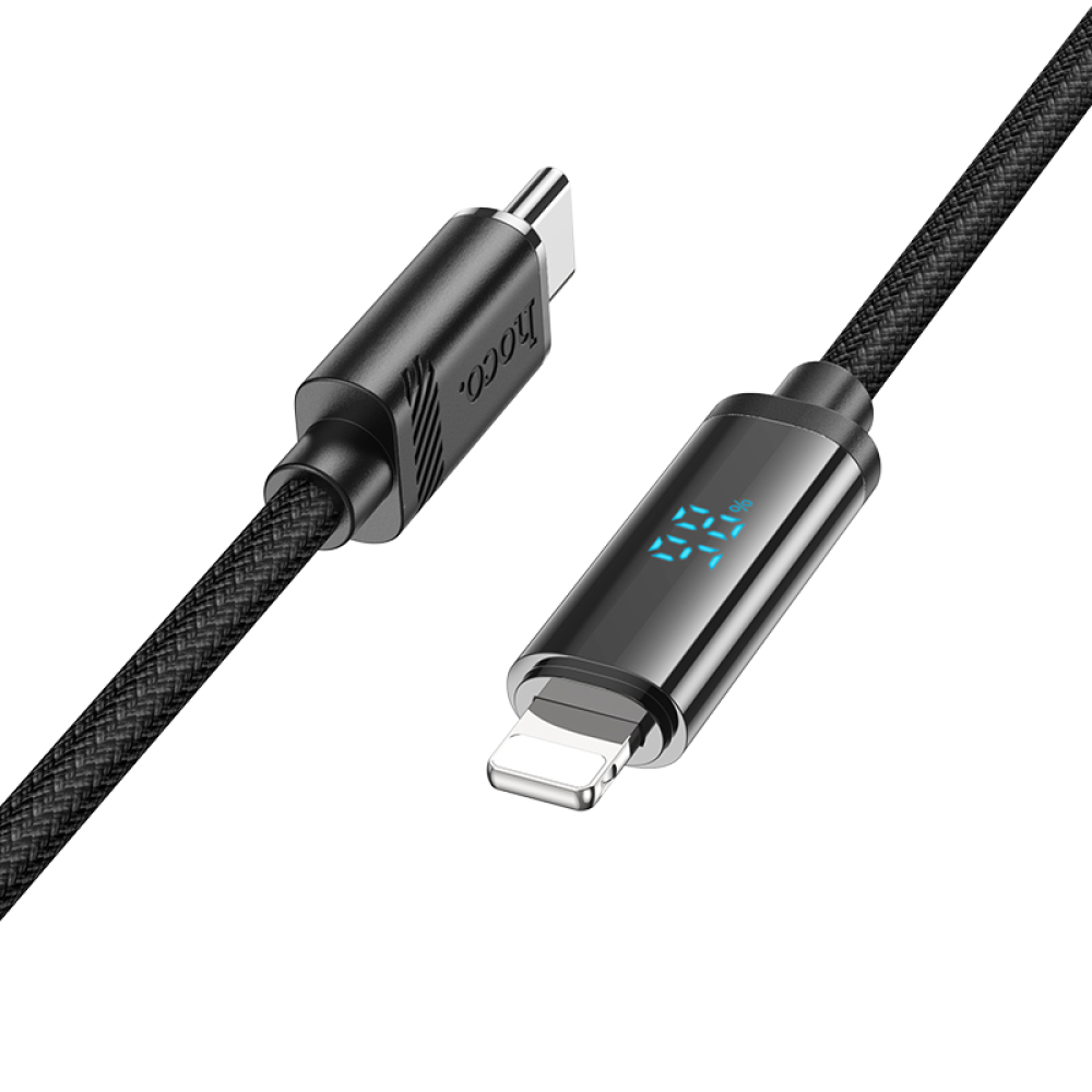 Кабель Hoco U127 с дисплеем Type-C to Lightning PD 27W 1.2m black