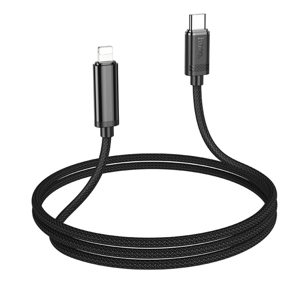 Кабель Hoco U127 с дисплеем Type-C to Lightning PD 27W 1.2m black