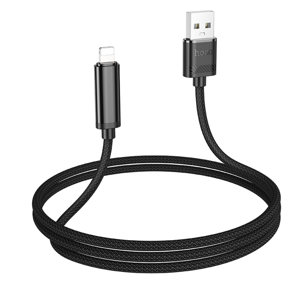 Кабель Hoco U127 с дисплеем USB to Lightning 1.2m black