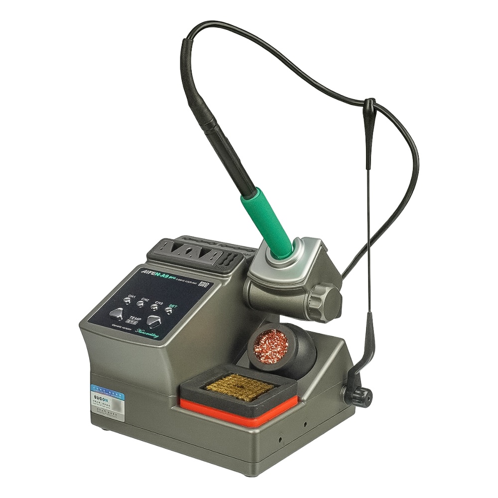 Паяльная станция прецизионная Aifen A9-210T Pro (ручка с pегулировкой t, паяльник стандарта JBC 210, 3 канала памяти, 120W, 100C - 450C)