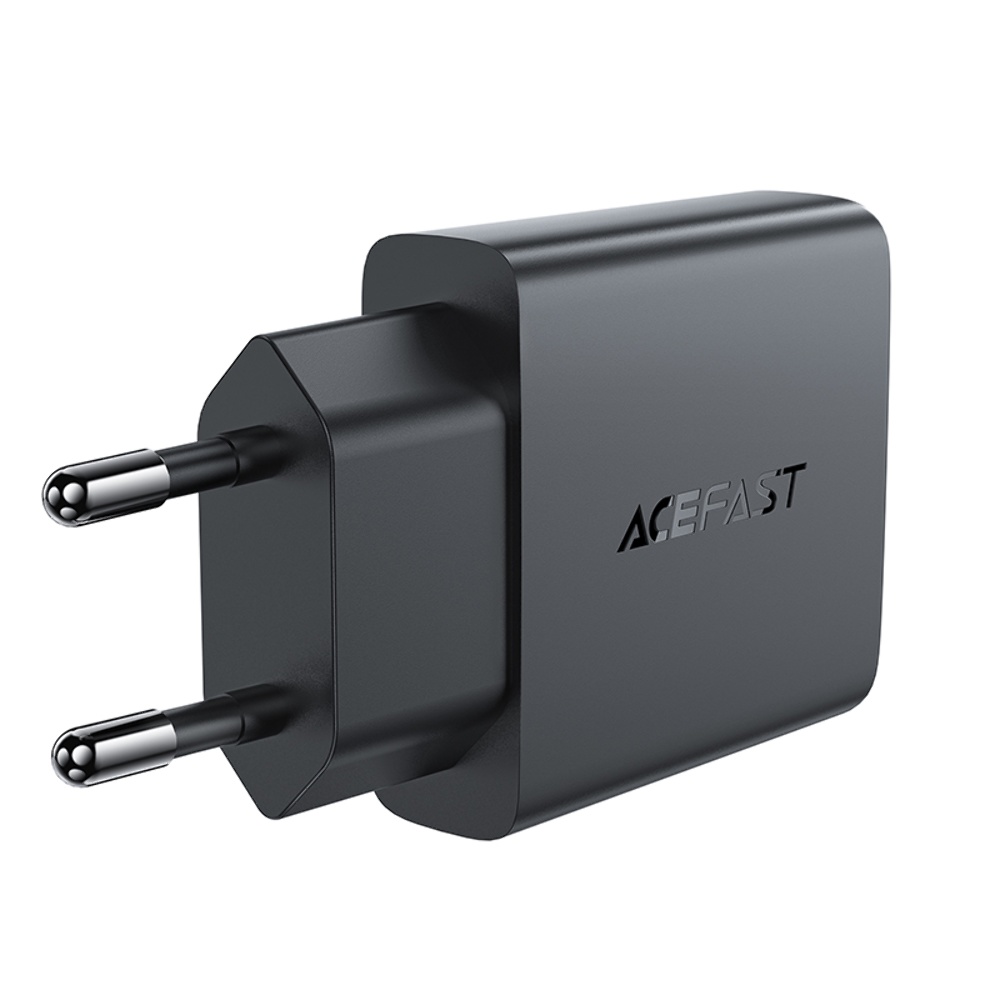 Сетевое зарядное устройство Acefast A69 USB/ Type-C QC PD 30W GaN черное