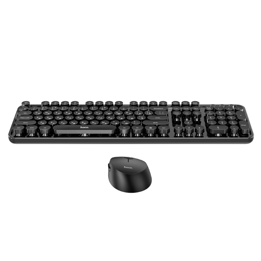 Комплект клавиатура и мышь Hoco DI25 2.4G (ENG/ УКР/ РУС) black