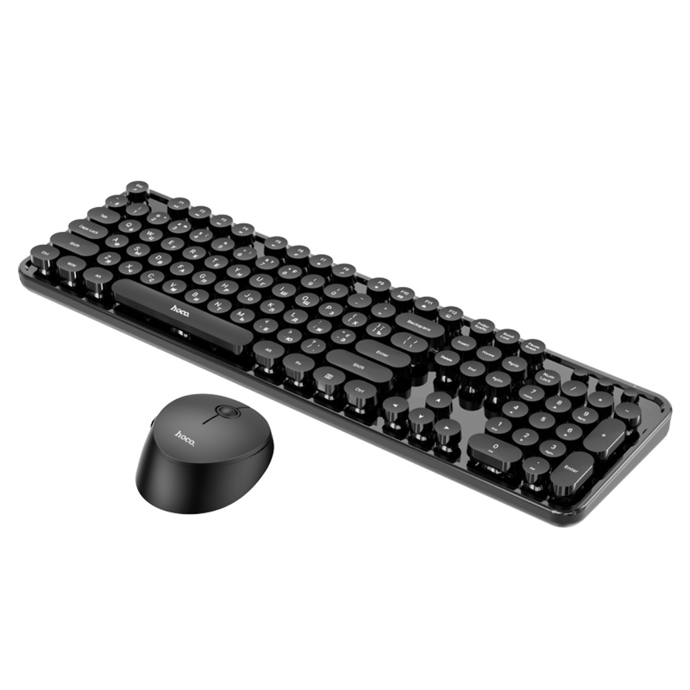 Комплект клавиатура и мышь Hoco DI25 2.4G (ENG/ УКР/ РУС) black