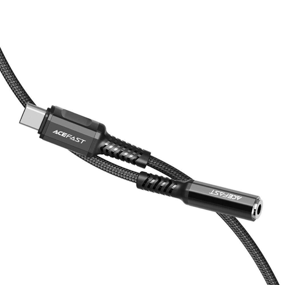 Кабель Acefast C1-07 Type-C to 3.5mm 0.18m black