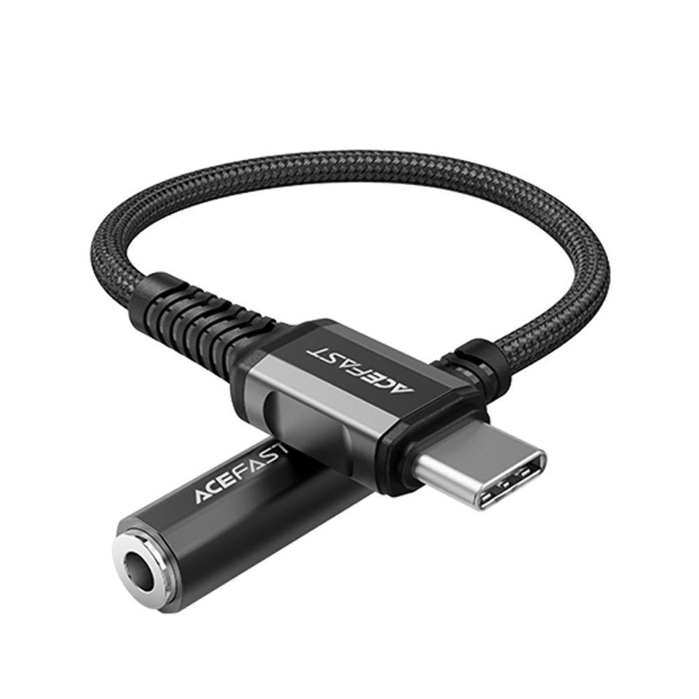 Кабель Acefast C1-07 Type-C to 3.5mm 0.18m black