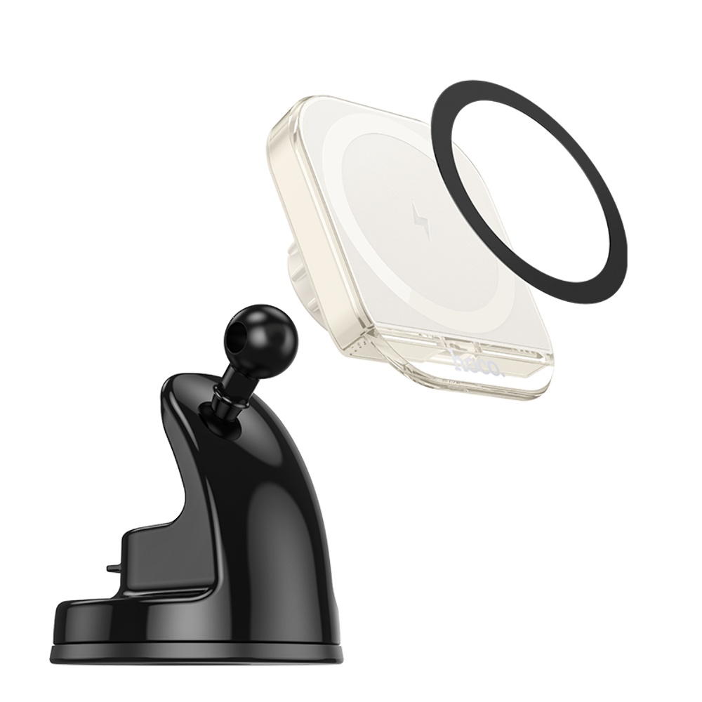 Автодержатель Hoco HW18 магнитный с беспроводной зарядкой 15W white