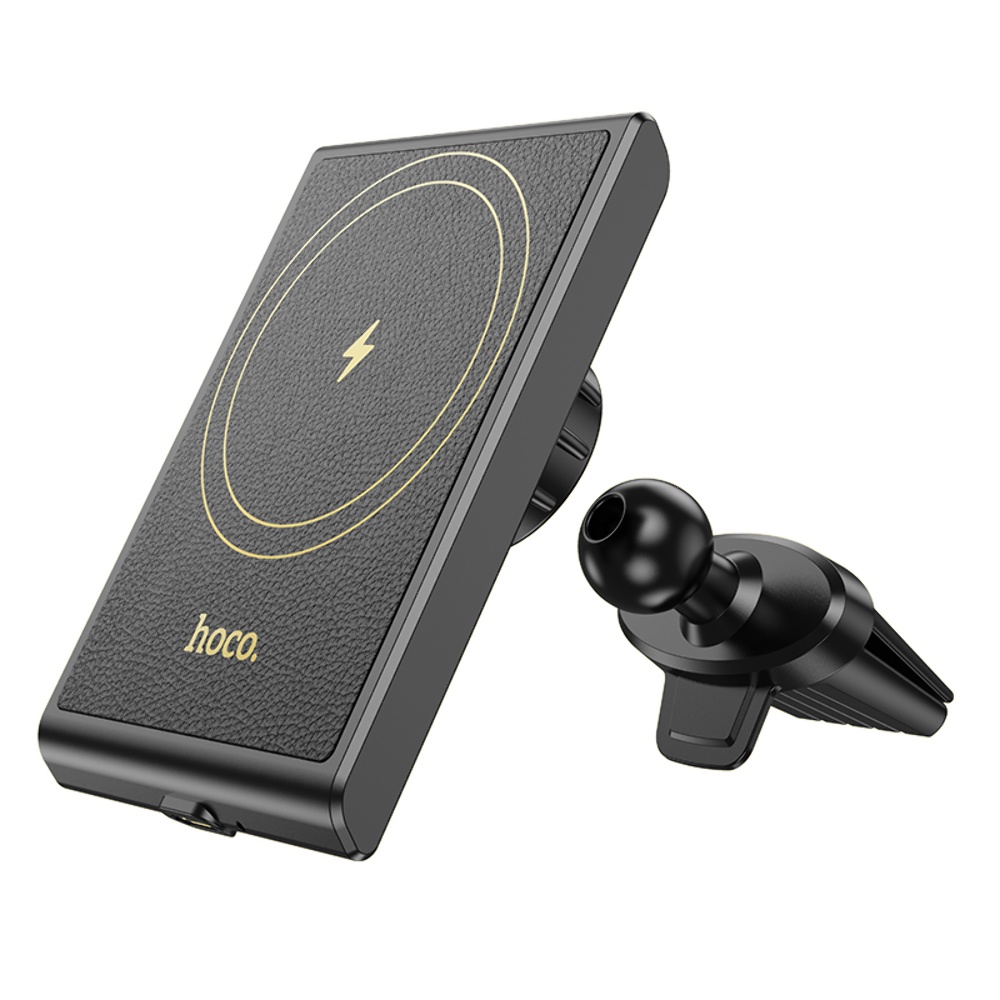 Автодержатель Hoco HW19 магнитный с беспроводной зарядкой 15W black