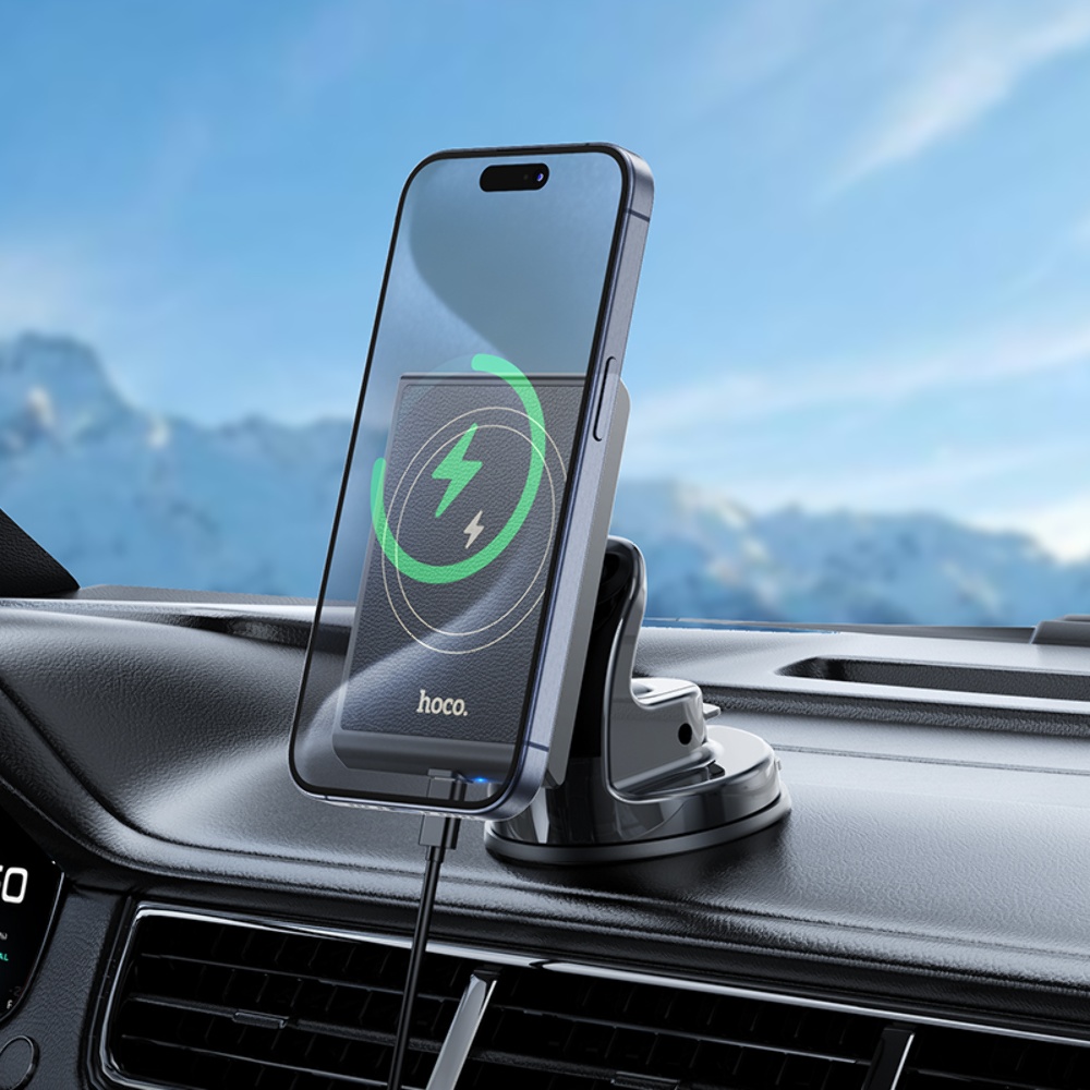 Автодержатель Hoco HW20 магнитный с беспроводной зарядкой 15W black