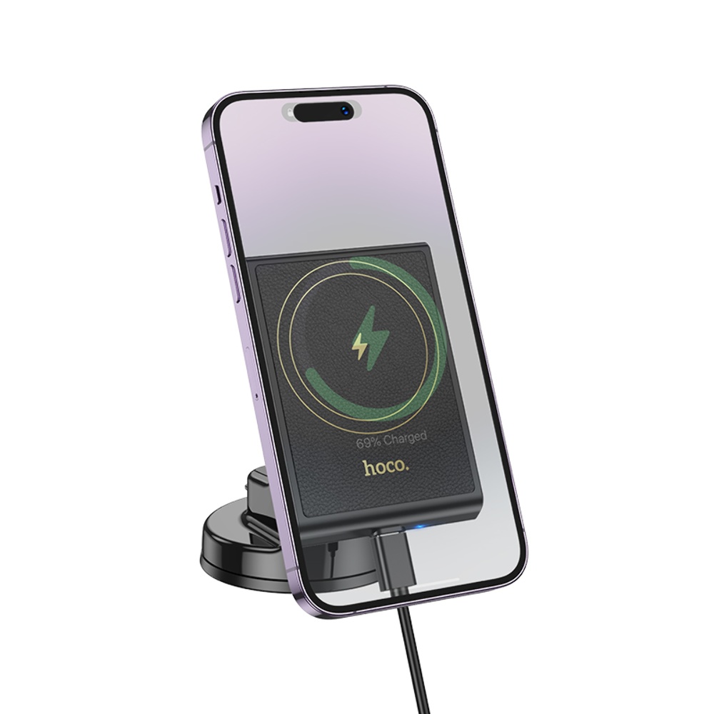 Автодержатель Hoco HW20 магнитный с беспроводной зарядкой 15W black