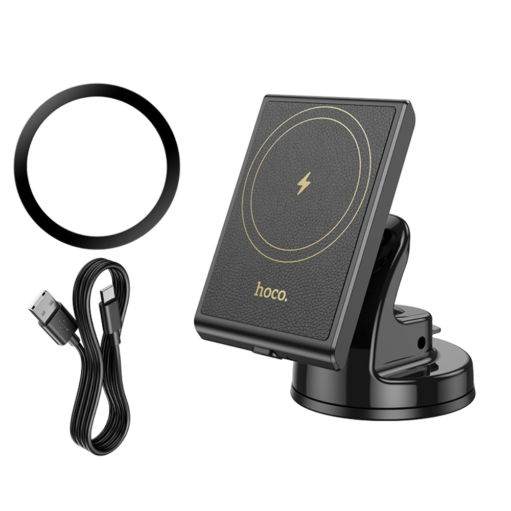 Автодержатель Hoco HW20 магнитный с беспроводной зарядкой 15W black