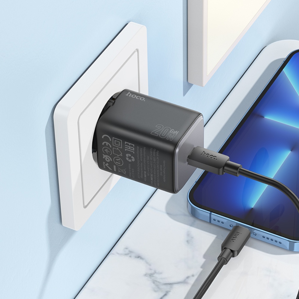 Сетевое зарядное устройство Hoco N40 Type-C PD 20W black