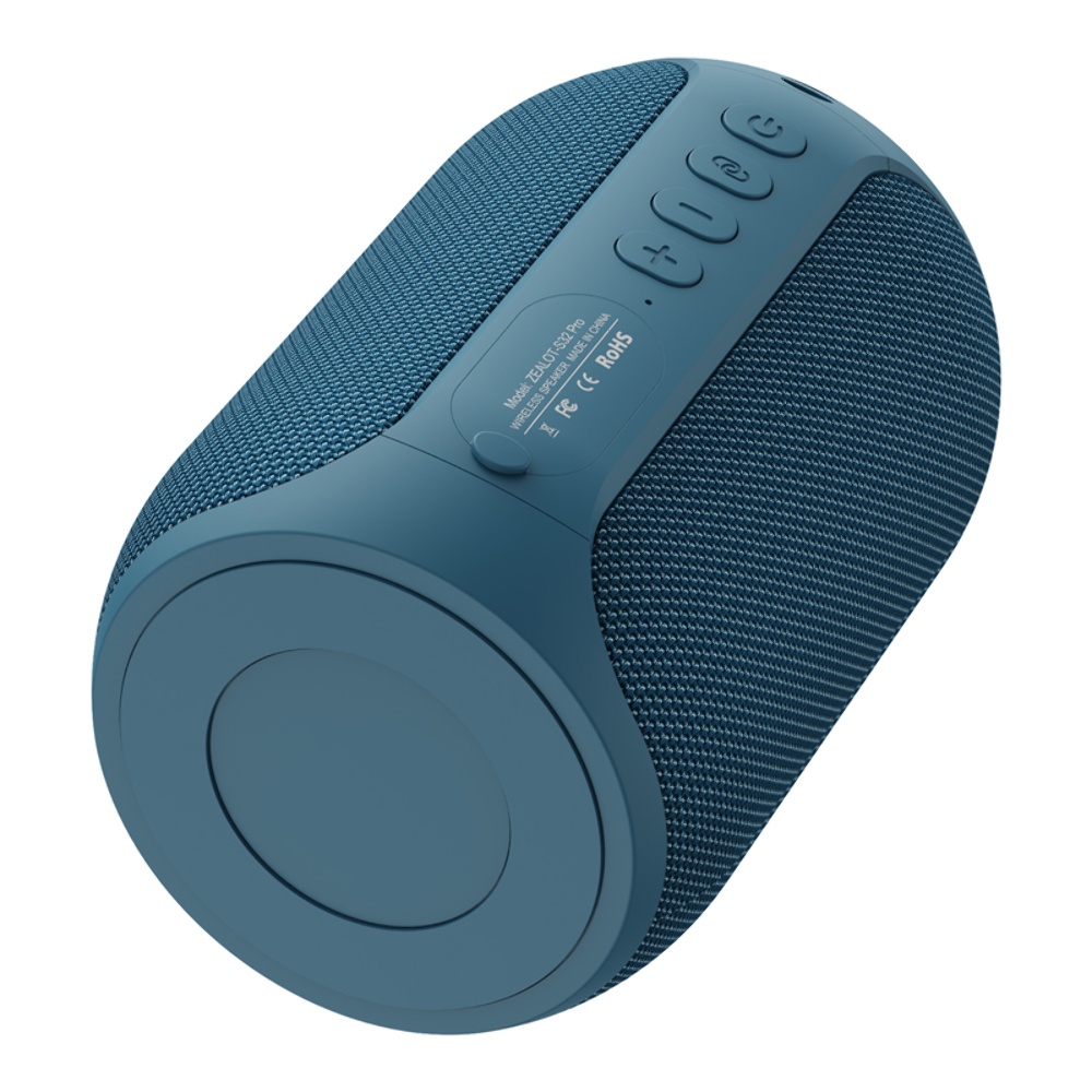 Портативная Bluetooth колонка ZEALOT S32 Pro TWS с LED подсветкой blue