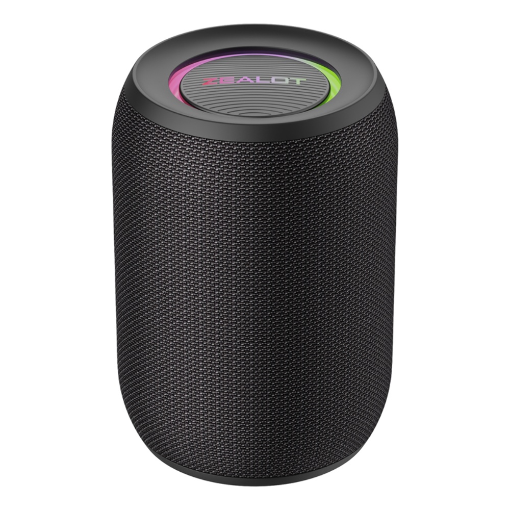 Портативная Bluetooth колонка ZEALOT S32 Pro TWS с LED подсветкой black