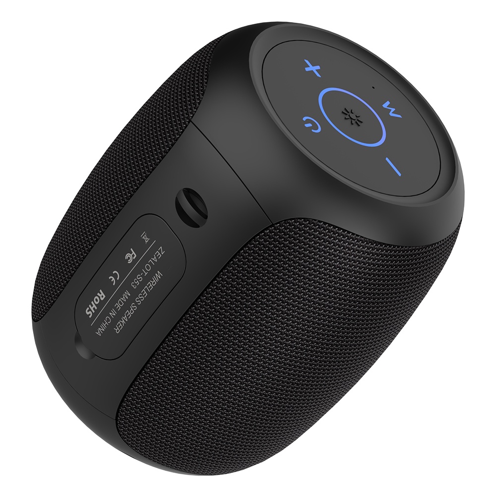 Портативная Bluetooth колонка ZEALOT S53 TWS с LED подсветкой black