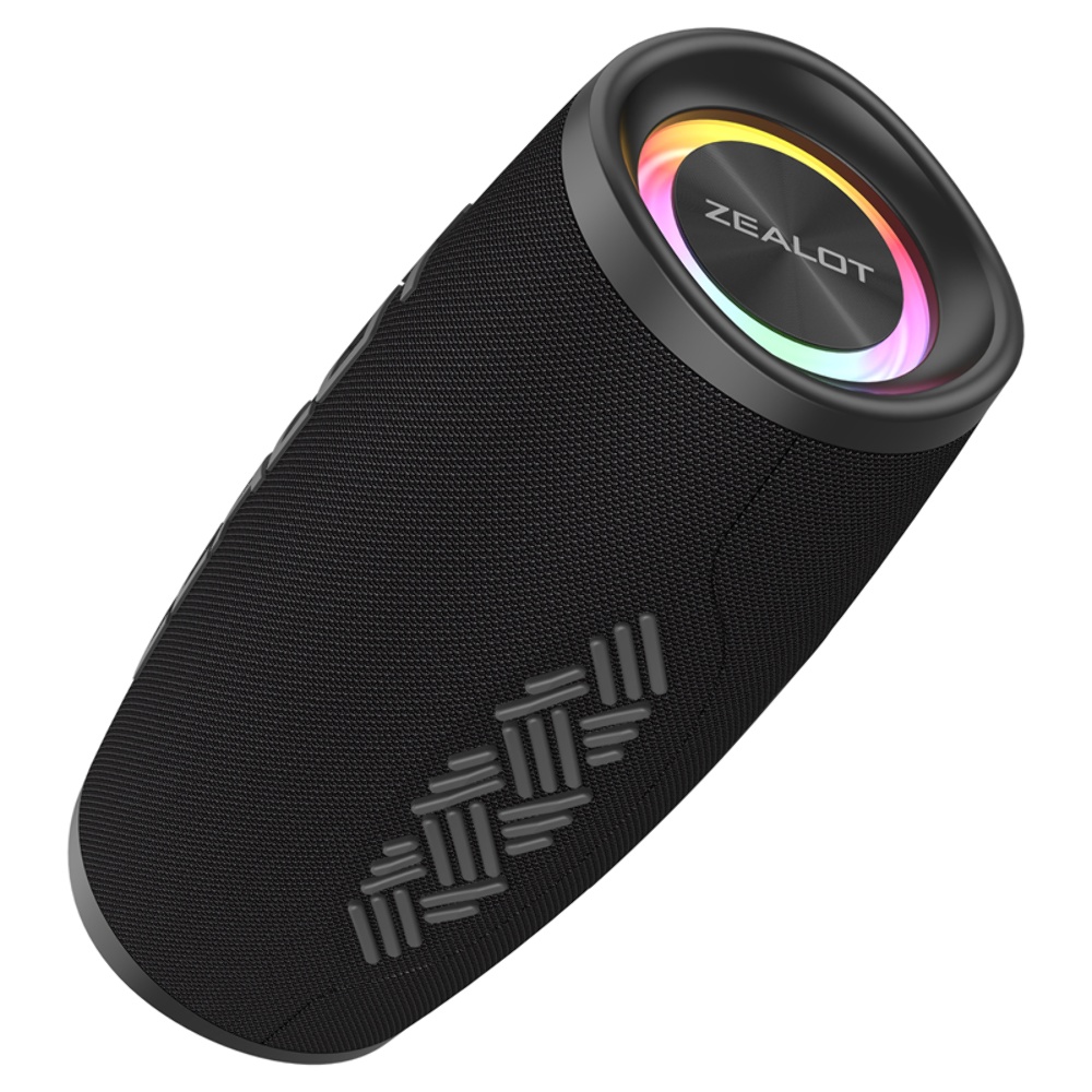Портативная Bluetooth колонка ZEALOT S56 TWS с LED подсветкой black