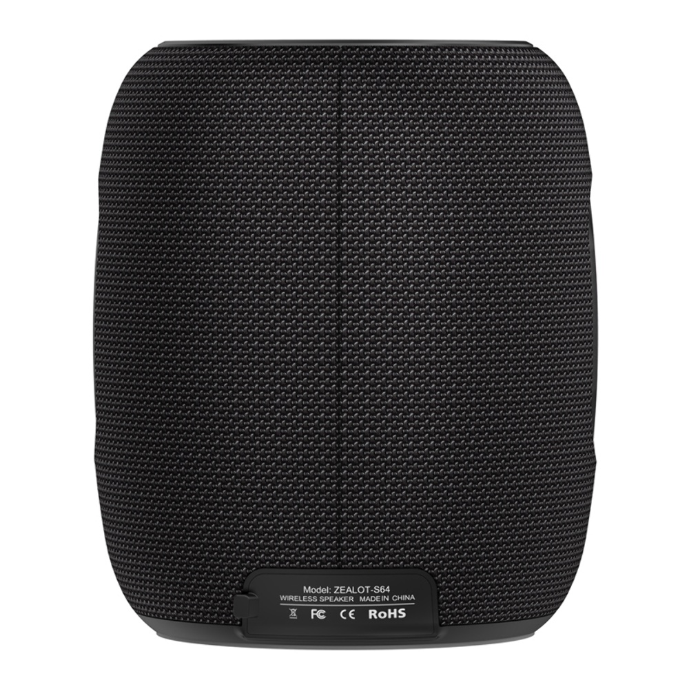 Портативная Bluetooth колонка ZEALOT S64 TWS с LED подсветкой black