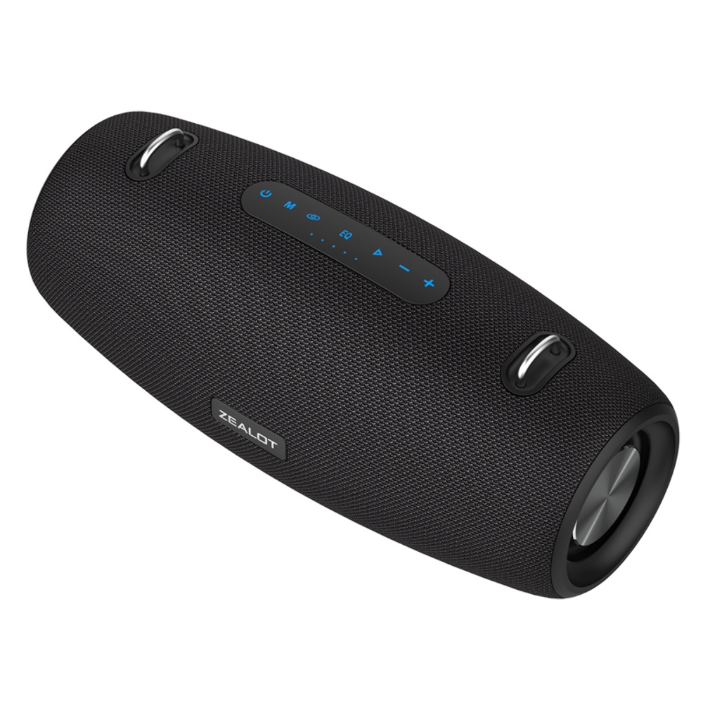 Портативная Bluetooth колонка ZEALOT S67 TWS с LED подсветкой black