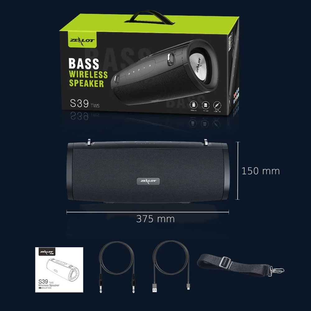 Портативная Bluetooth колонка ZEALOT S39 black