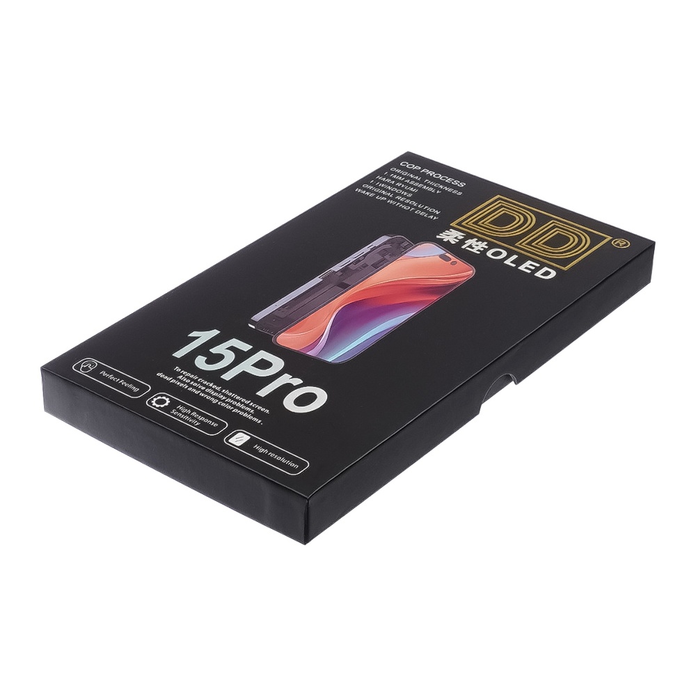 Дисплей для Apple iPhone 15 Pro с чёрным тачскрином DD-OLED