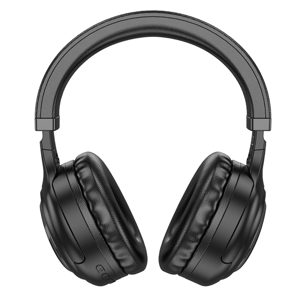Беспроводные наушники Hoco W48 накладные с LED подсветкой black