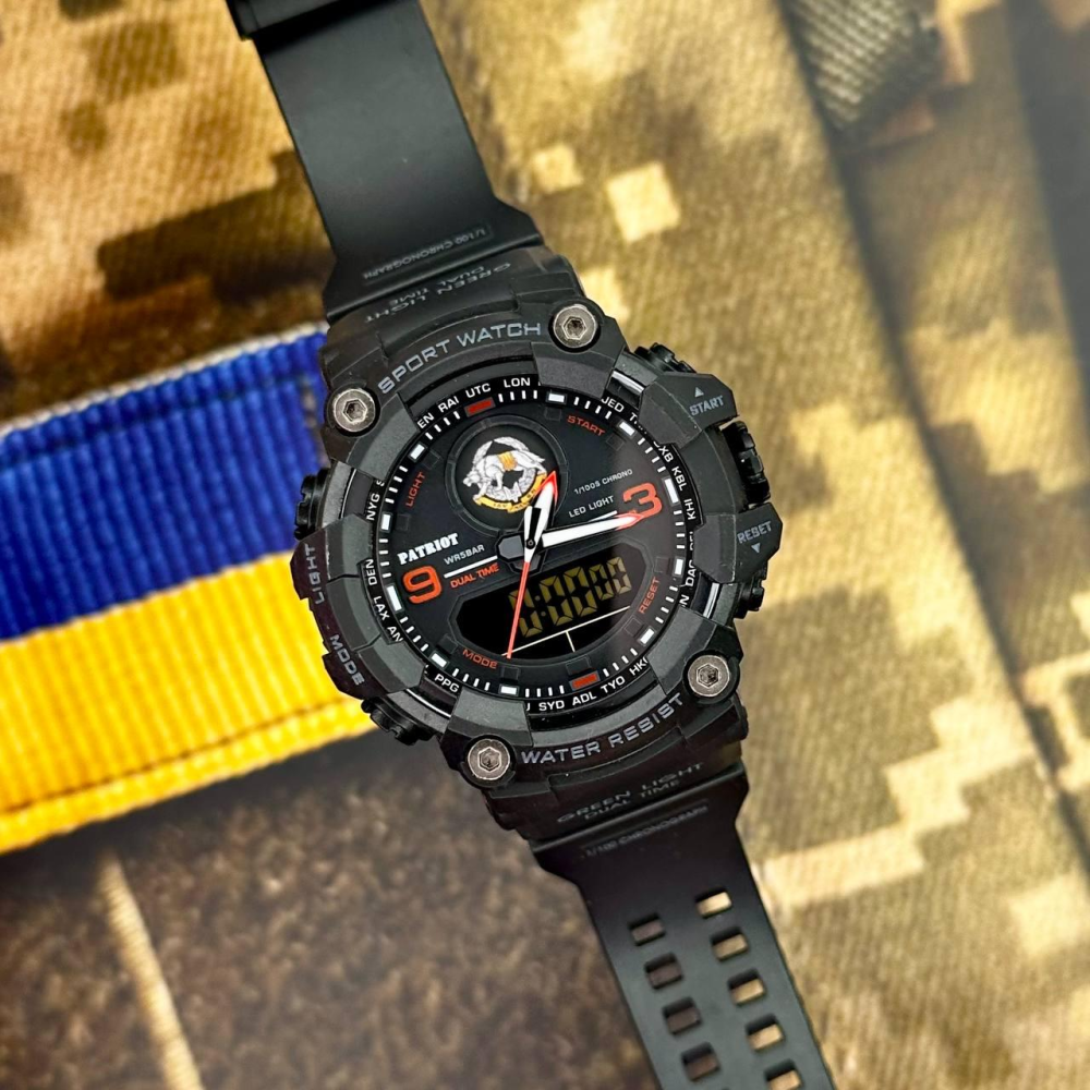 Годинник наручний Patriot 001RDSSO ССО Чорні з червоним + Коробка