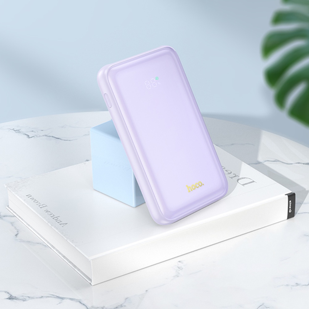 Power bank Hoco Q21 10000mAh 22.5W PD 20W с дисплеем purple