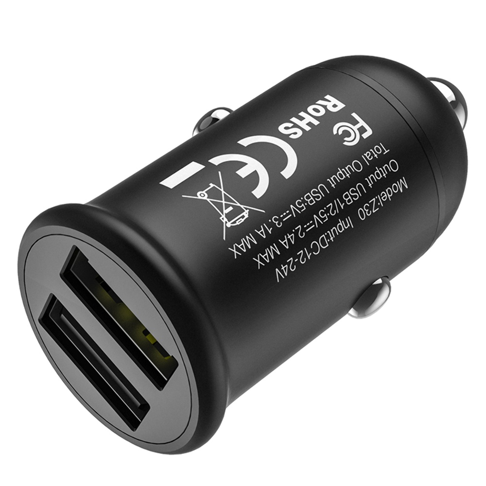 Автомобильное зарядное устройство Hoco Z30 2 USB black