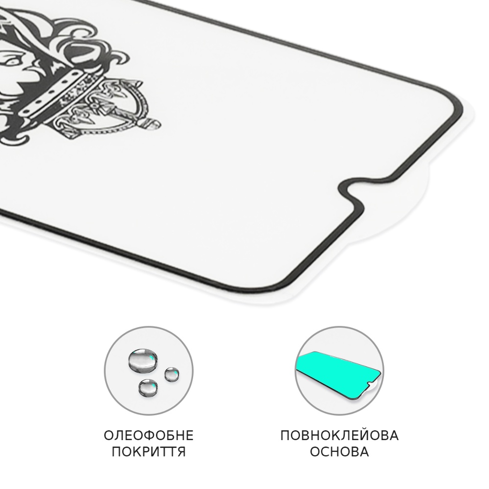 Защитное стекло для Samsung A556 A55 Full Glue Lion (0.3 мм, 2.5D, чёрное)