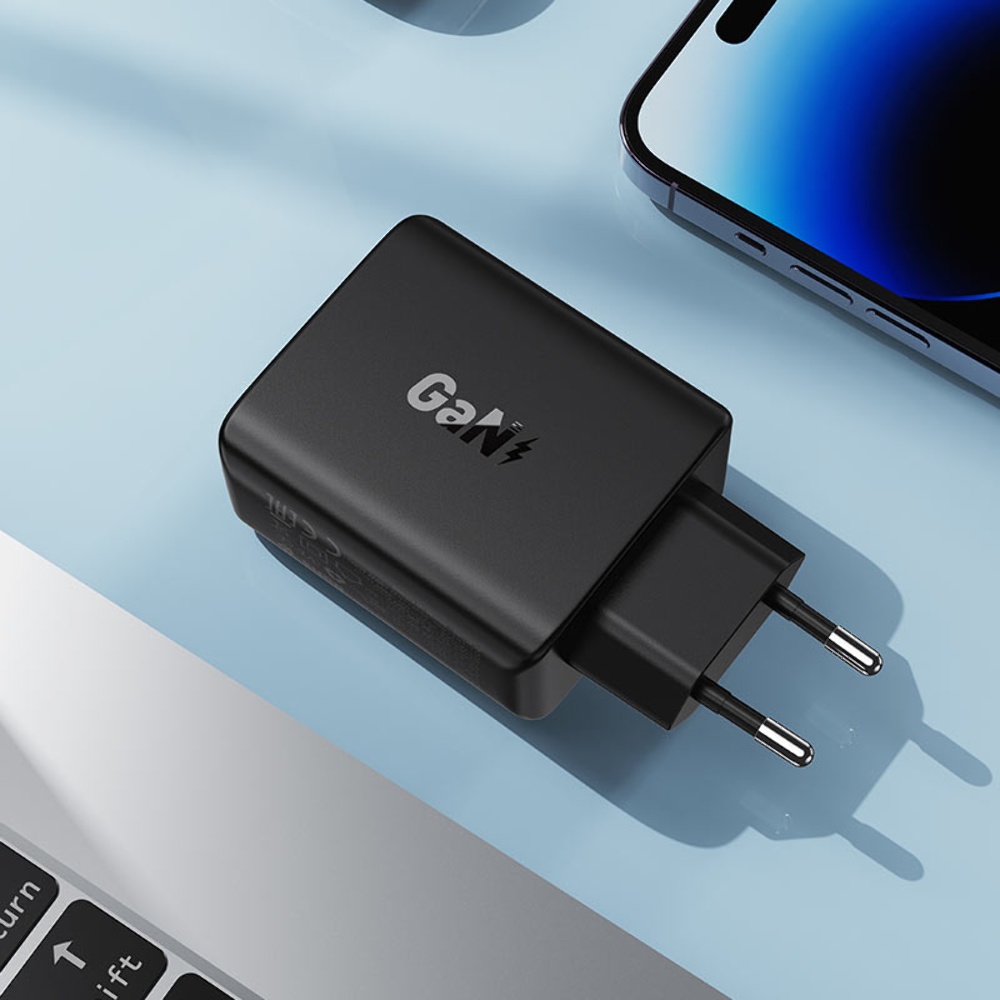Сетевое зарядное устройство Acefast A61 2 USB/ 2 Type-C QC PD 45W черное