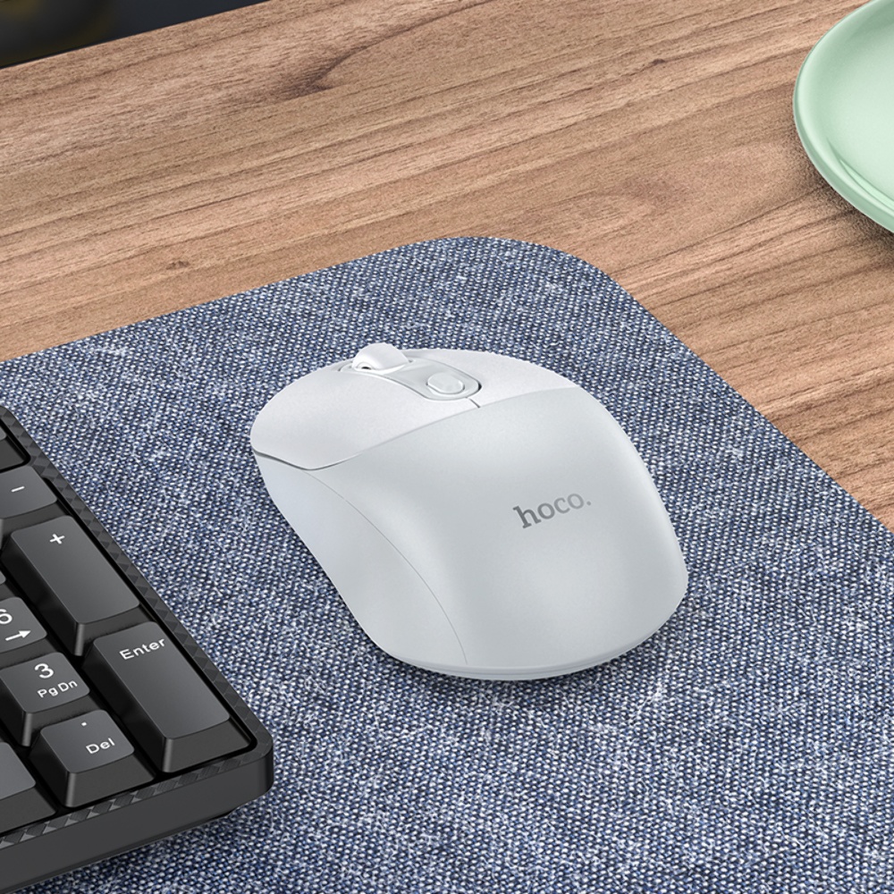 Беспроводная мышь Hoco GM28 white gray