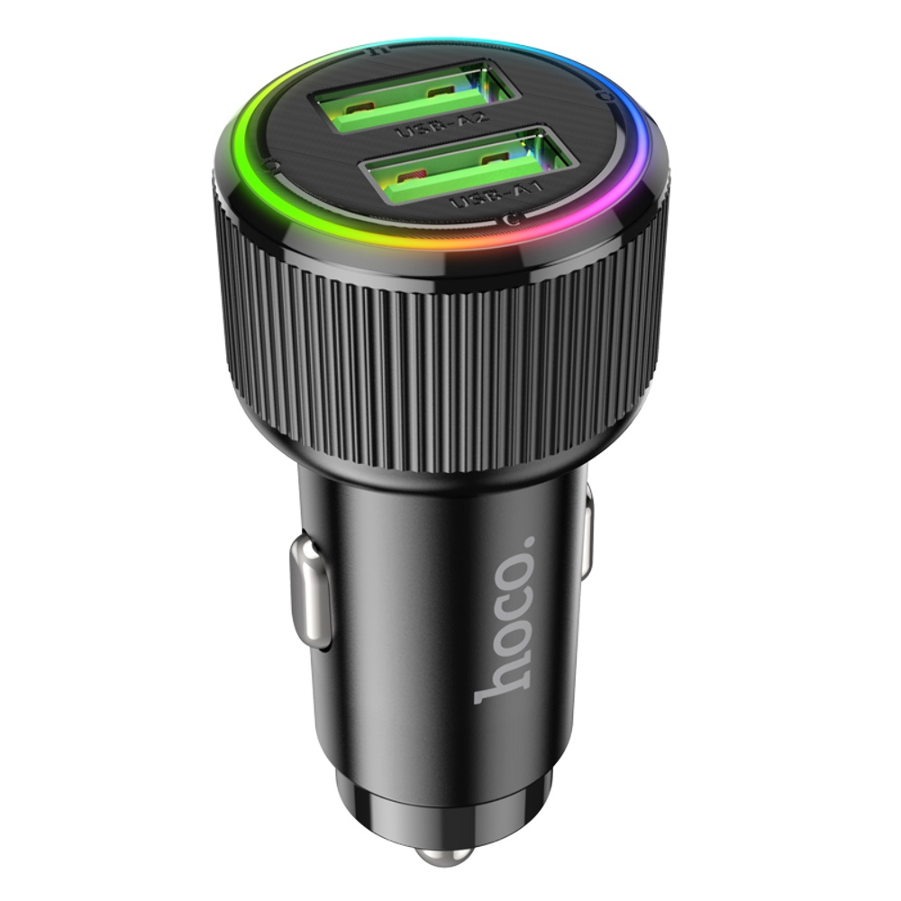 Автомобильное зарядное устройство Hoco NZ14 2 USB PD 36W black