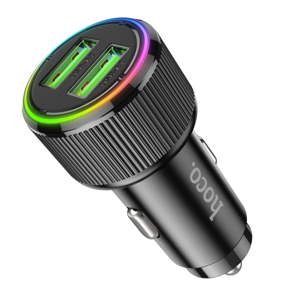 Автомобильное зарядное устройство Hoco NZ14 2 USB PD 36W black