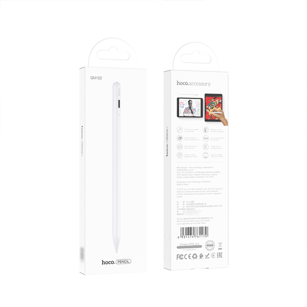 Стилус ёмкостный Hoco GM102 white