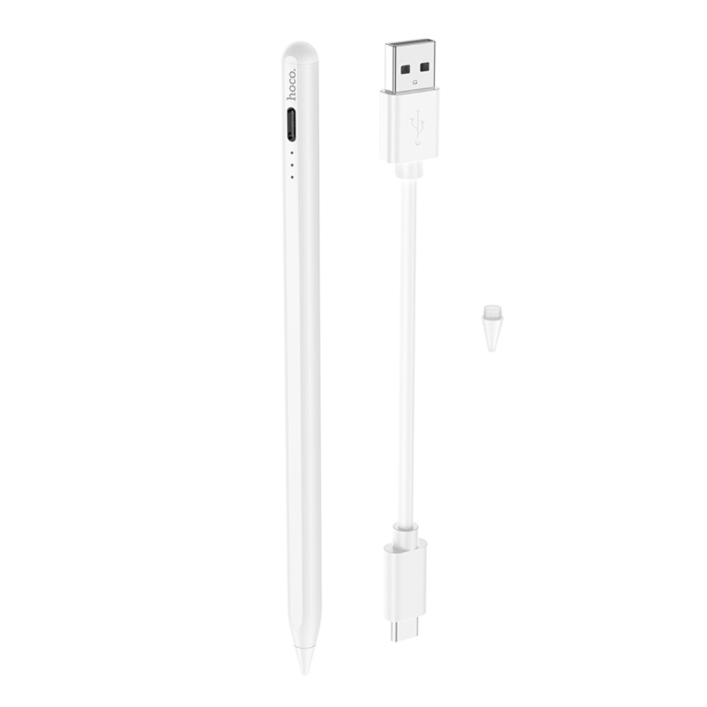 Стилус ёмкостный Hoco GM108 с быстрой зарядкой white