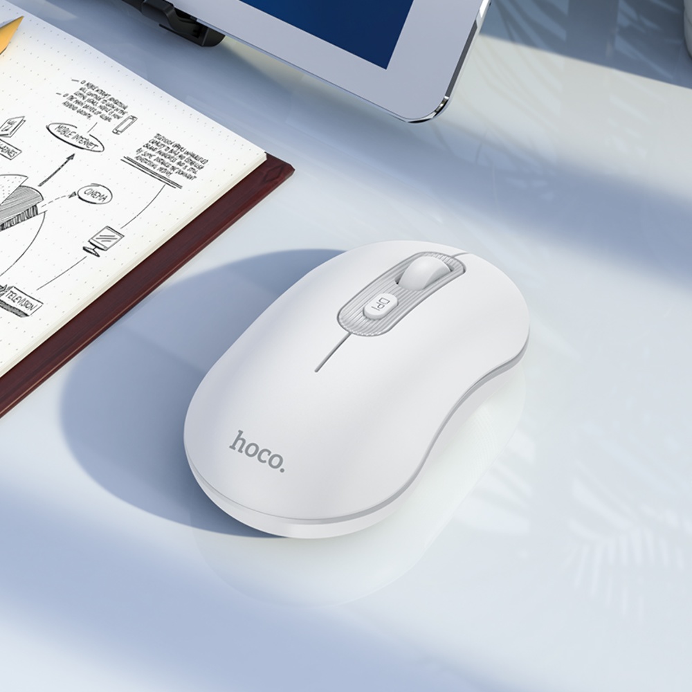 Беспроводная мышь Hoco GM21 white gray