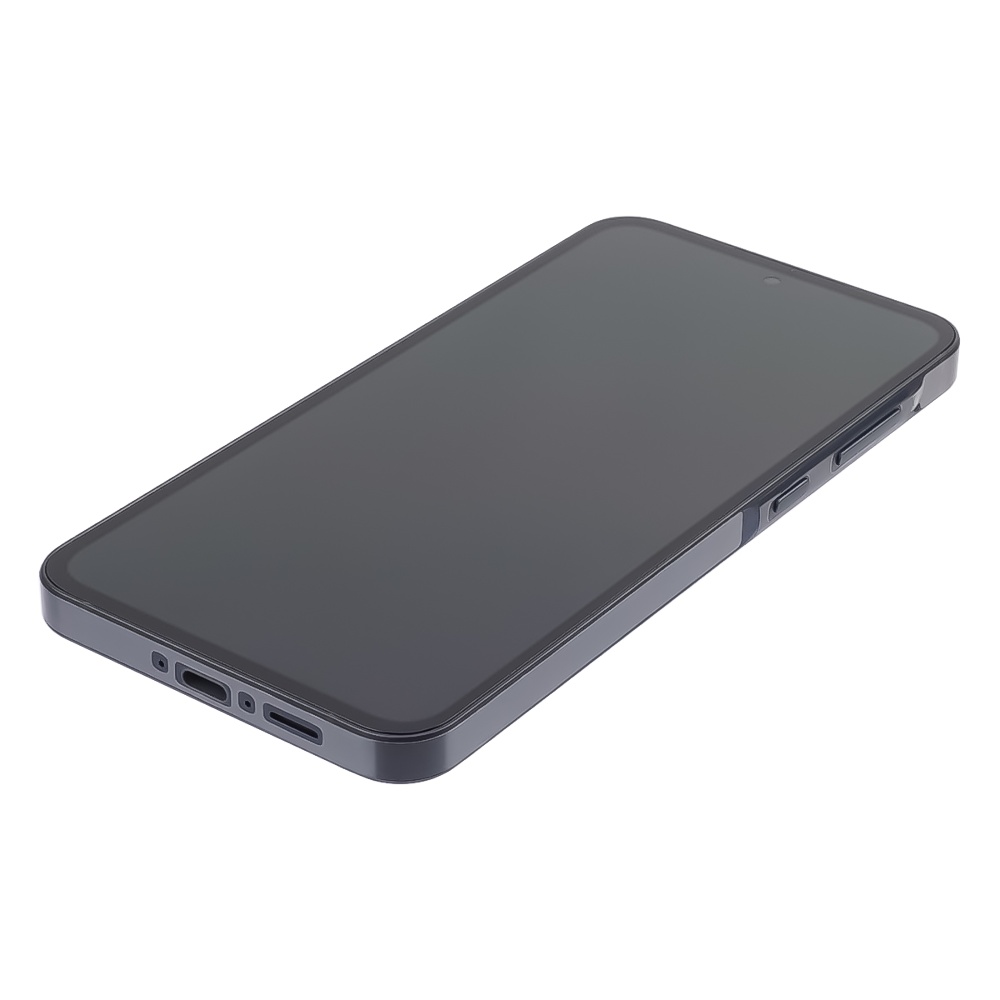Дисплей для Samsung A556 Galaxy A55 (2024) с чёрным тачскрином и синей корпусной рамкой Original
